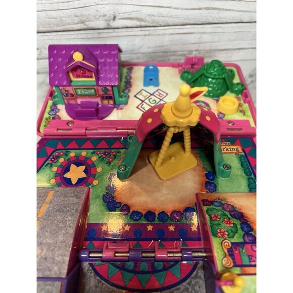 Vtg 1995 Galoob Pound Puppies Van Bus Circus Camp Compact Vehicle 1 Grey Pup - Picture 5 of 12